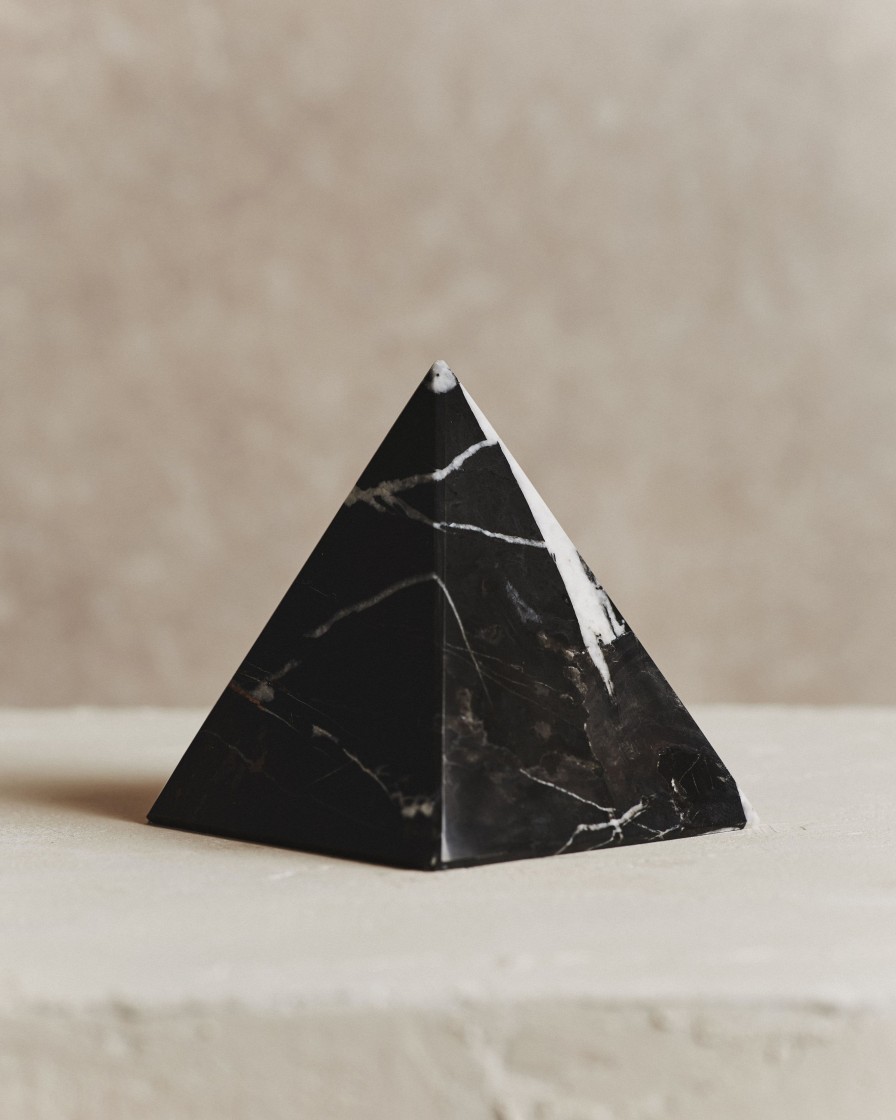 Homeware Form & Balance | Noble Marble Pyramid Decorative Pyramid In Black