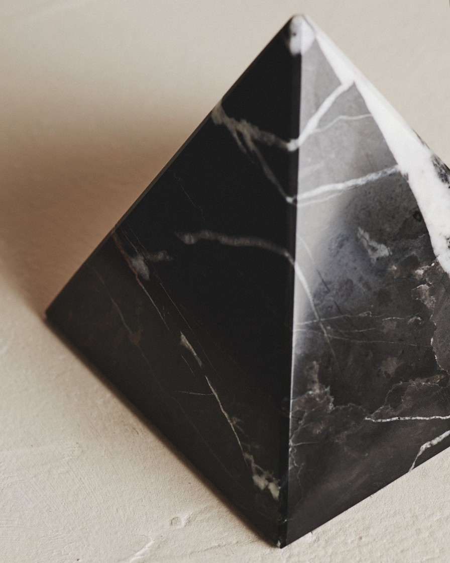 Homeware Form & Balance | Noble Marble Pyramid Decorative Pyramid In Black