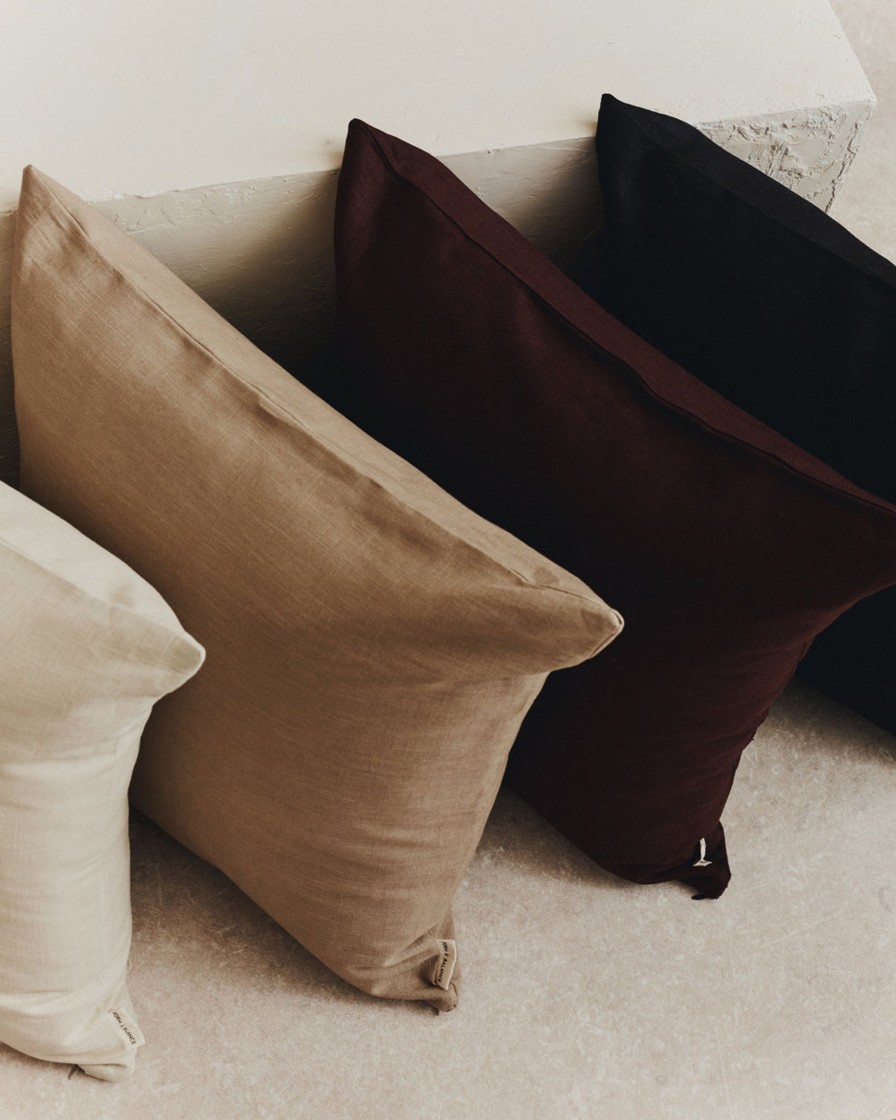 Homeware Form & Balance | Plain Linen Cushion Cover | Stone