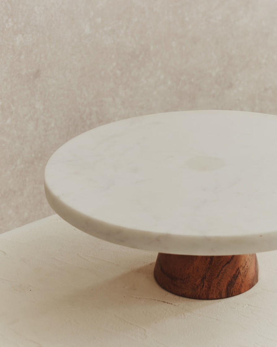 Kitchenware Form & Balance | Round Norse Marble Cake Stand