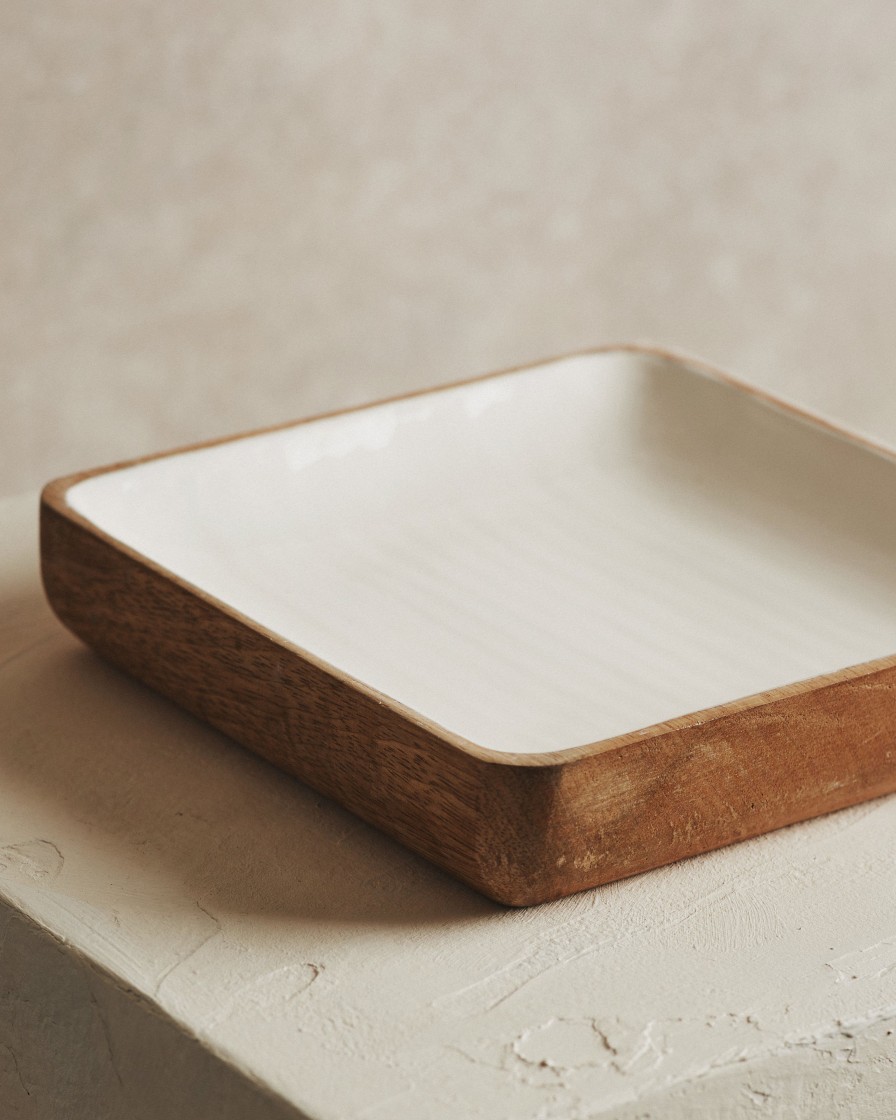 Kitchenware Form & Balance | Oryn Large Square Natural Bowl