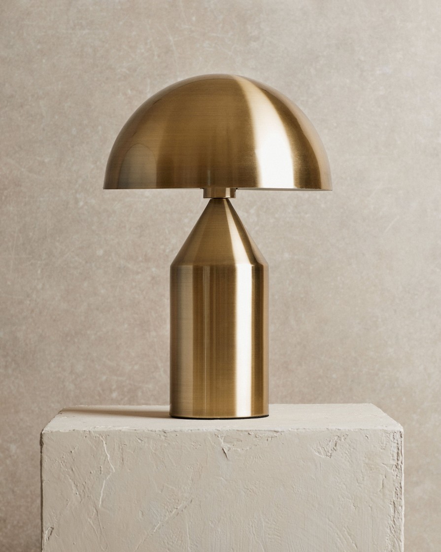 Homeware Form & Balance | Matte Gold Mushroom Table Lamp