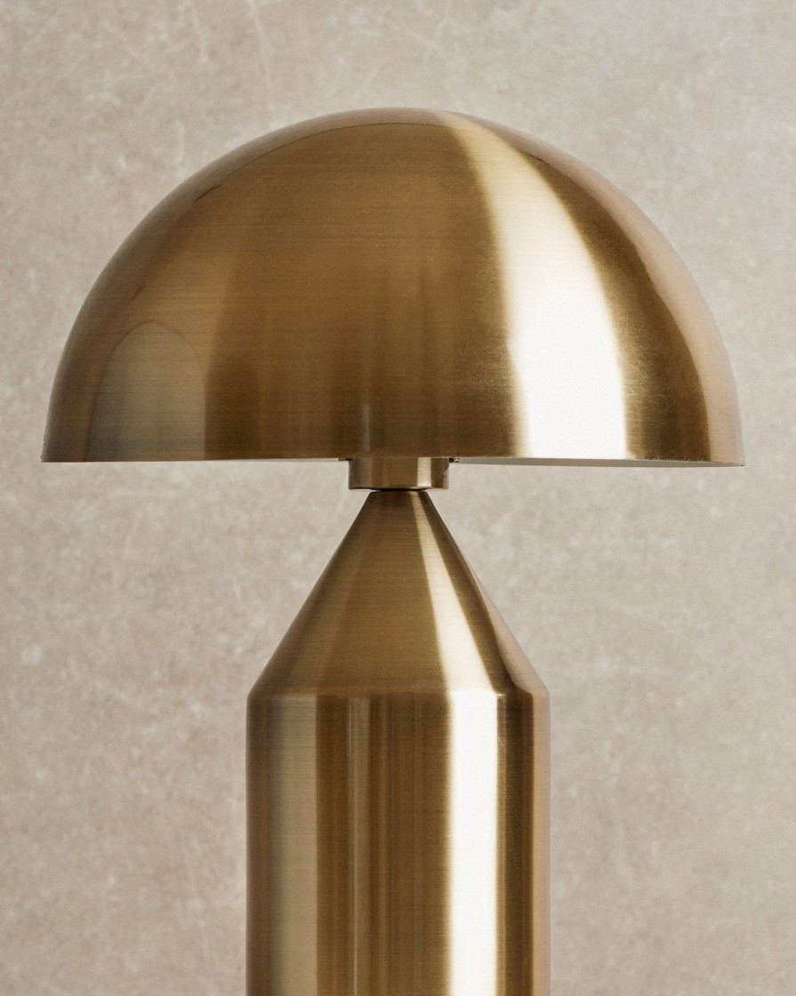 Homeware Form & Balance | Matte Gold Mushroom Table Lamp