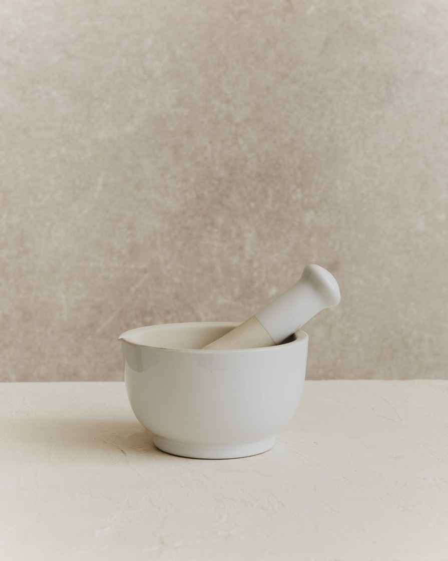 Kitchenware Form & Balance | Larder Stoneware Pestle And Mortar | Medium