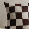 Homeware Form & Balance | Chequered Cushion Cover | Espresso And Ecru