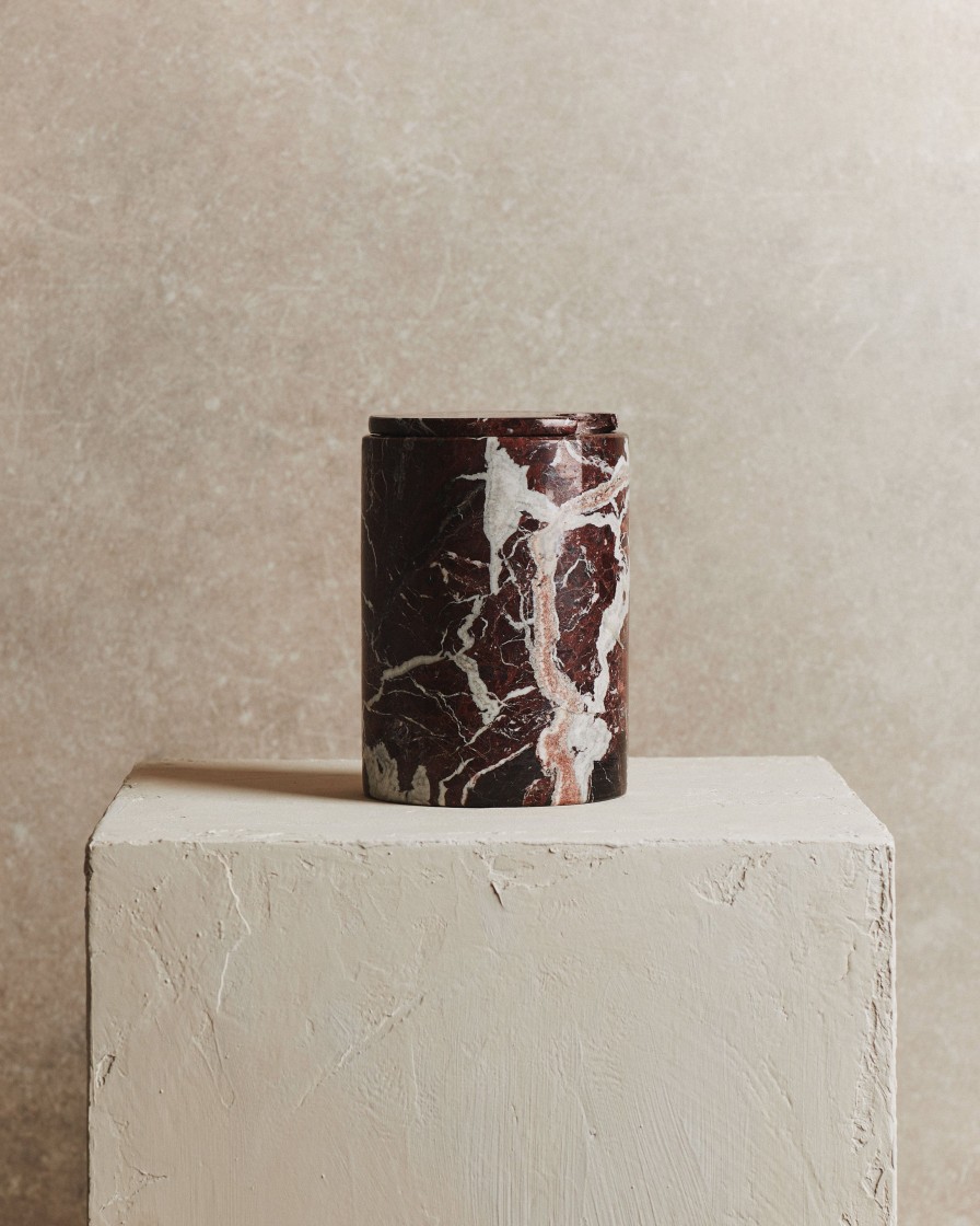 Kitchenware Form & Balance | Noble Veined Marble Ice Bucket In Wine