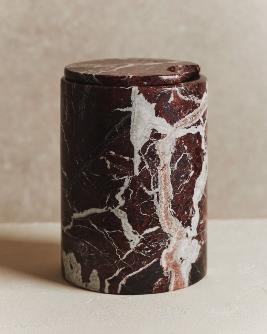 Kitchenware Form & Balance | Noble Veined Marble Ice Bucket In Wine