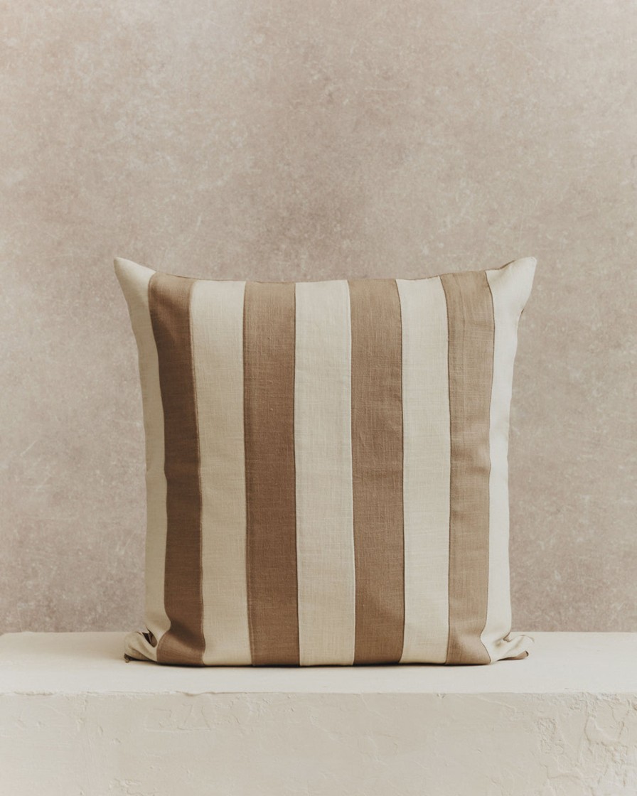 Homeware Form & Balance | Mini Stripe Cushion Cover | Stone And Ecru