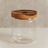 Kitchenware Form & Balance | Larder Acacia Wood Glass Storage Jar | Small