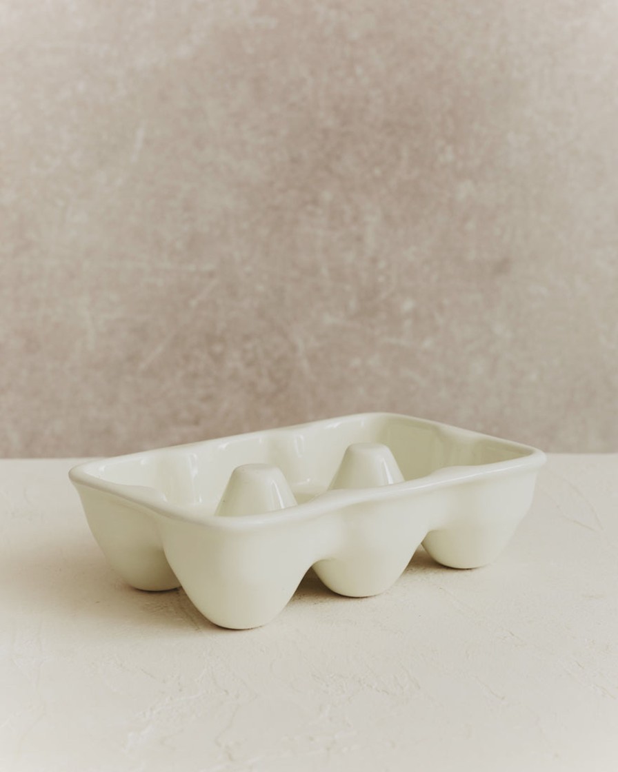 Kitchenware Form & Balance | Ceramic Larder Egg Storage | Cream