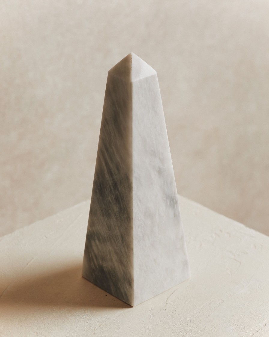 Homeware Form & Balance | Noble Small Marble Obelisk In White