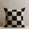 Homeware Form & Balance | Chequered Cushion Cover | Black And Ecru