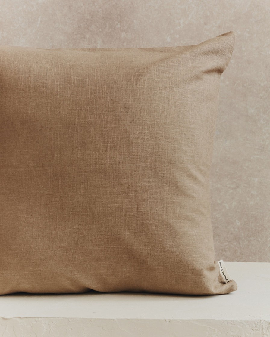 Homeware Form & Balance | Plain Linen Cushion Cover | Black