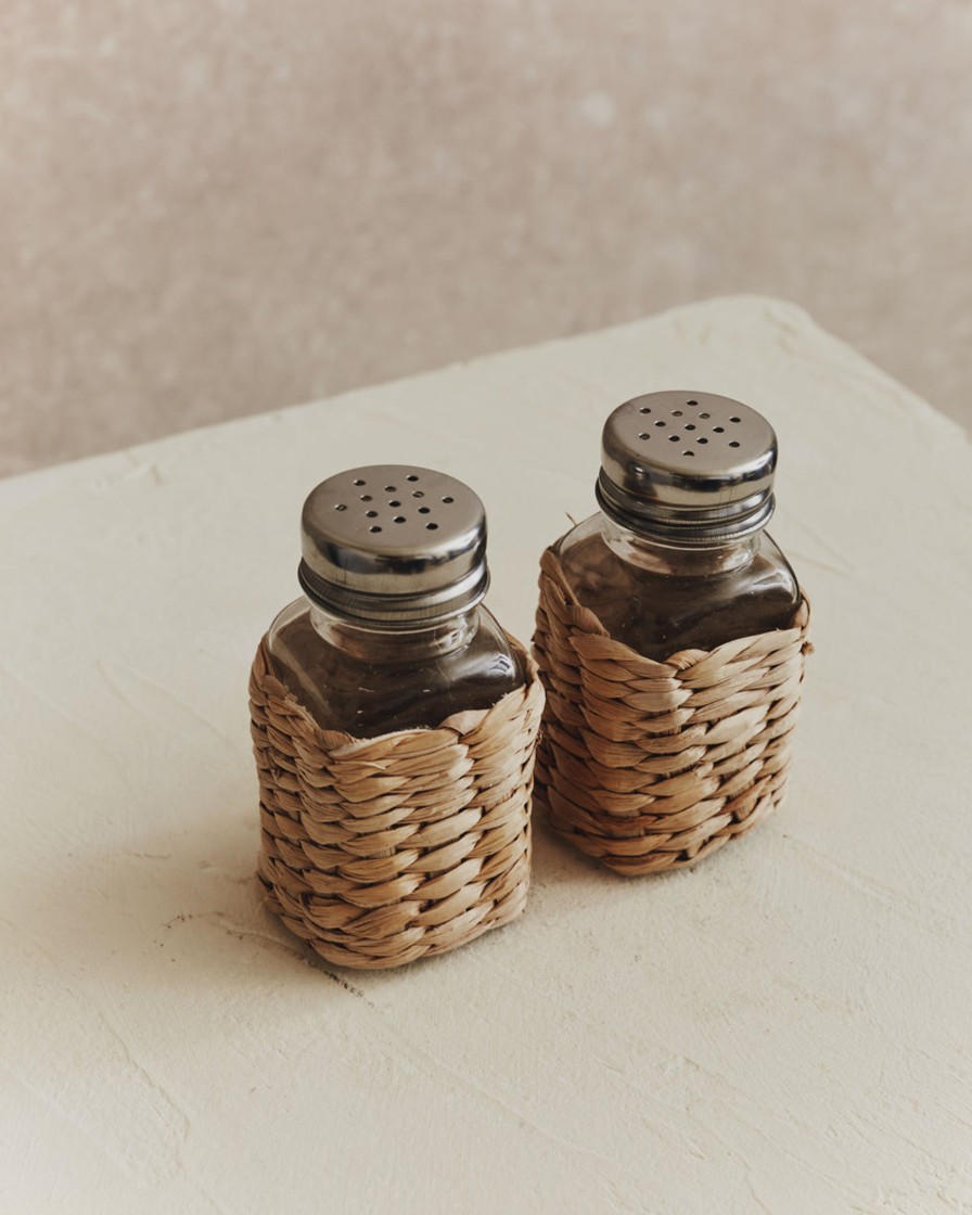 Kitchenware Form & Balance | Rattan Salt And Pepper Set