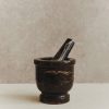 Kitchenware Form & Balance | Noble Marble Pestle And Mortar | Black And Brown