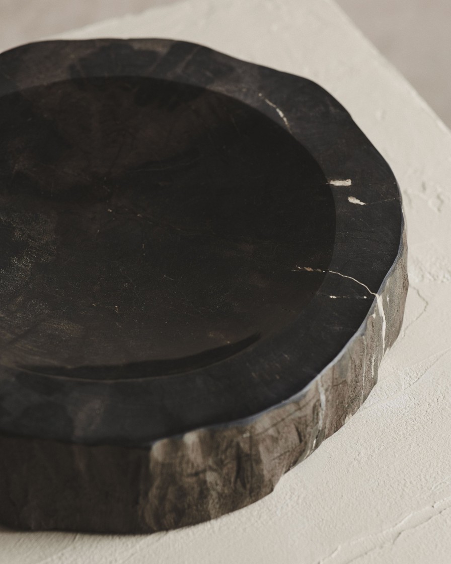 Homeware Form & Balance | Relic Petrified Wood Bowl | Black