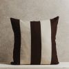 Homeware Form & Balance | Maxi Stripe Cushion Cover | Espresso And Ecru