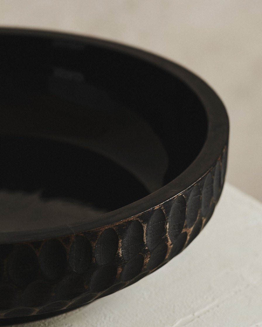 Kitchenware Form & Balance | Oryn Large Black Finish Bowl